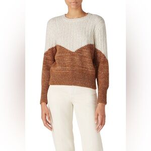 Cream brown fuzzy SWEATER CUPCAKE AND CASHMERE